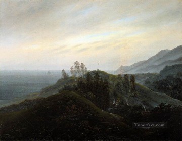 カスパー・ダヴィッド・フリードリヒ Painting - バルト海のロマンチックな眺め カスパール・ダヴィッド・フリードリヒ